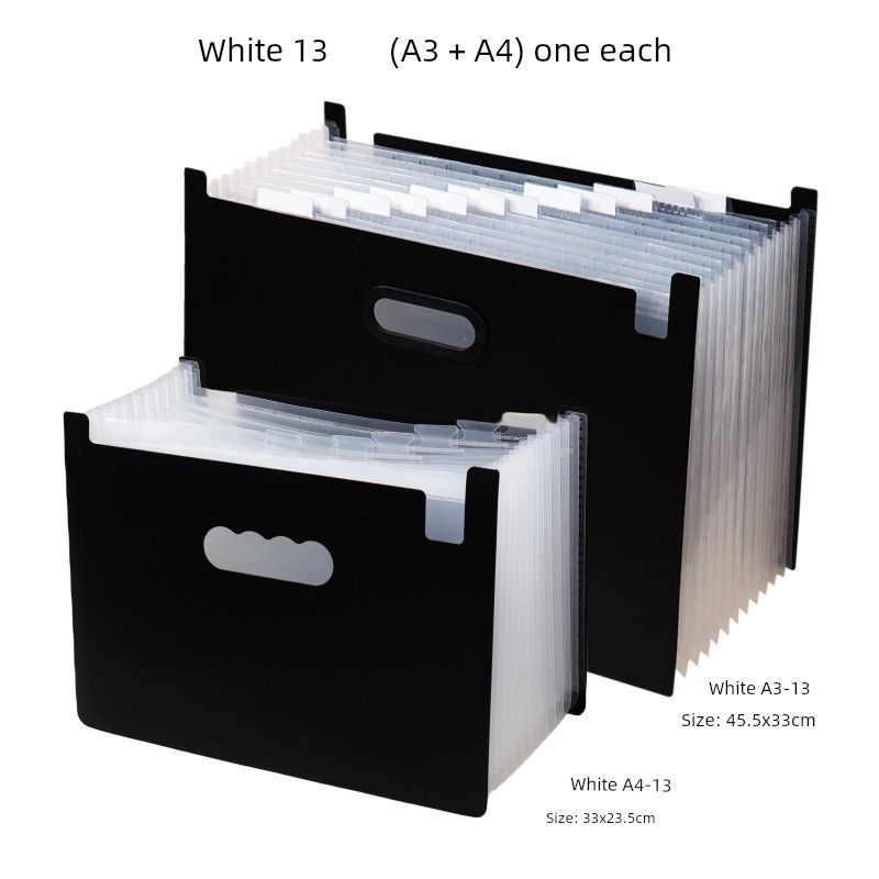 A3 Folder Info Booklet Retractable Organ Standing Desktop Storage Fantastic Art Works Drawing Paper Storage Clip A4
