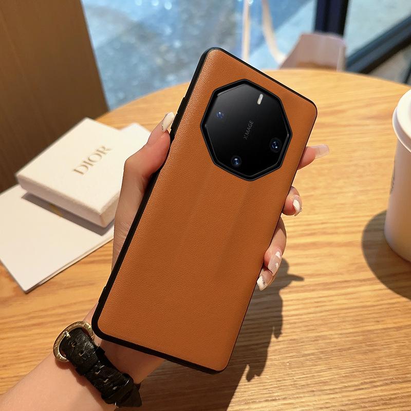 Applicable to Huawei mate70rs extraordinary master mobile phone case new Mate70rs brown leather 60rs messenger type