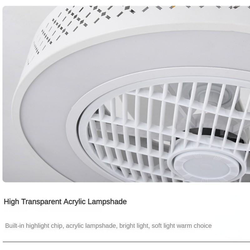 Modern Minimalist Electric Ceiling Fan Light Living Room Variable Frequency Intelligent Remote Control Ceiling Fan Lamp 50*22cm