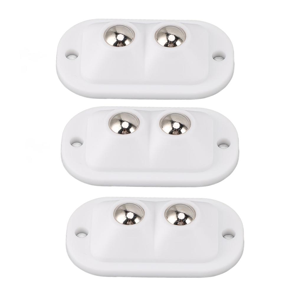 12 peças Mini Rodízios Autoadesivos de Esfera Dupla Economia de Trabalho Movimento Silencioso Rotação 360 Graus