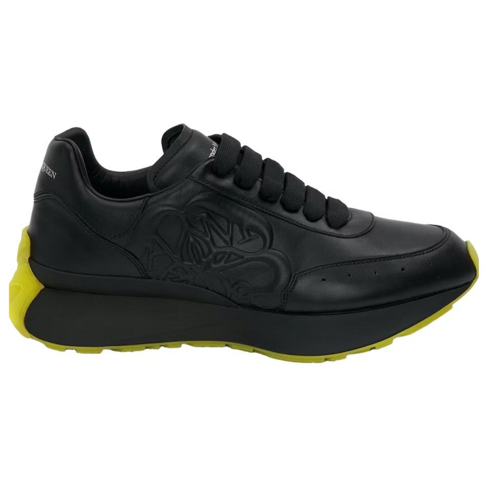 Alexander McQueen Sprint Runner Black Yellow 705076WIC981554