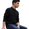 ROMON Men's Autumn Long Sleeve T-Shirt Fashion Polo Collar Sweatshirt Mulberry Silk Thermal Shirt Casual Base Layer Top