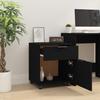 Mobiler Aktenschrank Mit Rollen Und Schubladen, Geeignet Für Flur, Wohnzimmer Und Arbeitszimmer, Schwarz 45x38x54 Cm
