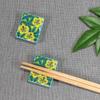 Stylish Kutani Ware Pair Chopstick Rest Aoi Made In Japan Set, Ceramic,