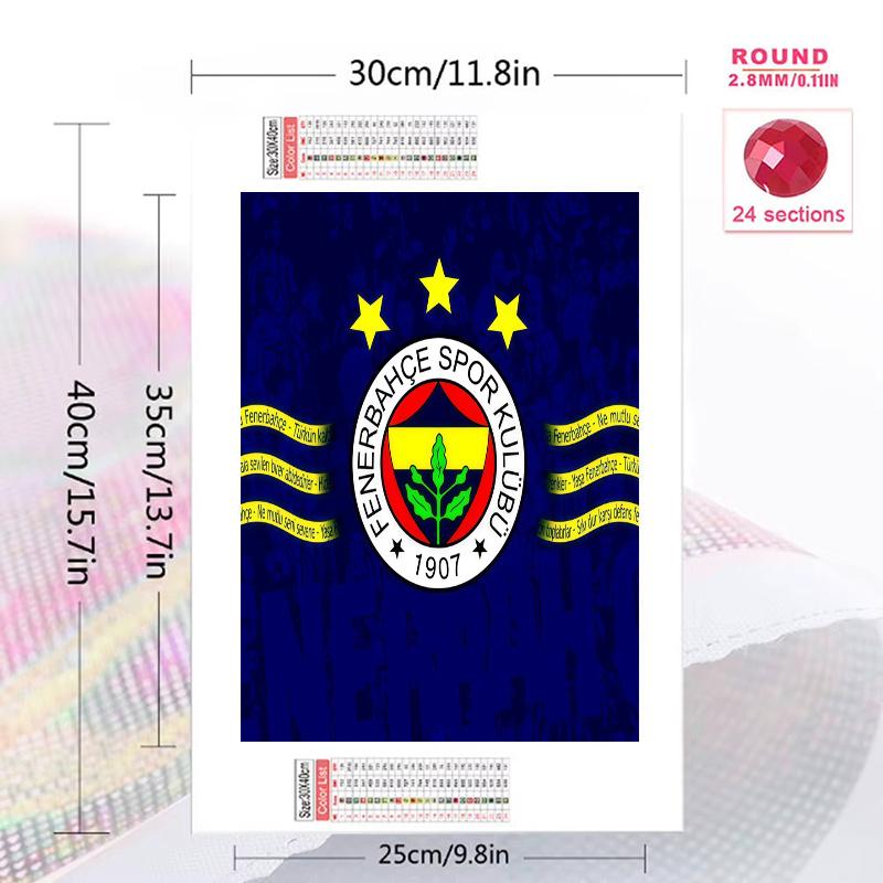 Fenerbahce Glory 100% Round Full Drill 5D DIY Diamond Painting Embroidery Cross Stitch Rhinestone Décor