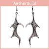 Gothic Jewelry Dark With Bat Skull Alloy Earrings For Women Halloween Style
