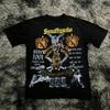 Klassisches Y2K Gothic Stil T-Shirt Druck Oversize T-Shirt High Street Shirts Gothic Rundhals Baumwoll Tops Neues Herren Damen T-Shirt