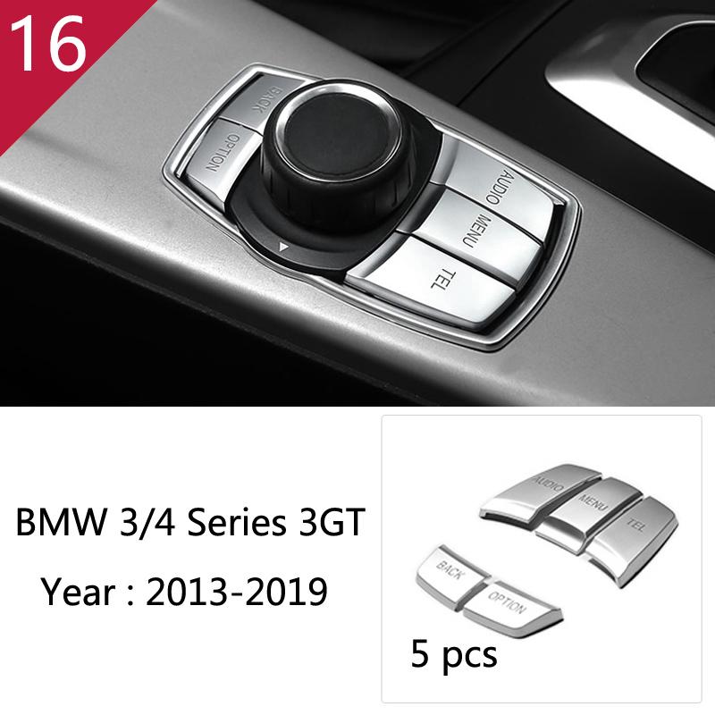 For BMW 3 4 Series 3GT F30 F32 F34 Car Styling Interior Gearshift AC CD Button Panel Door Armrest Decoration Cover Trim Sticker MQHWD1