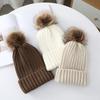 Winter Kinderhoeden Voor Meisjes Jongens Grote Pompon Dikke Warme Gebreide Hoed Voor Volwassenen Kinderen Klassiek Unisex Pullover Ouder Kind Hoeden