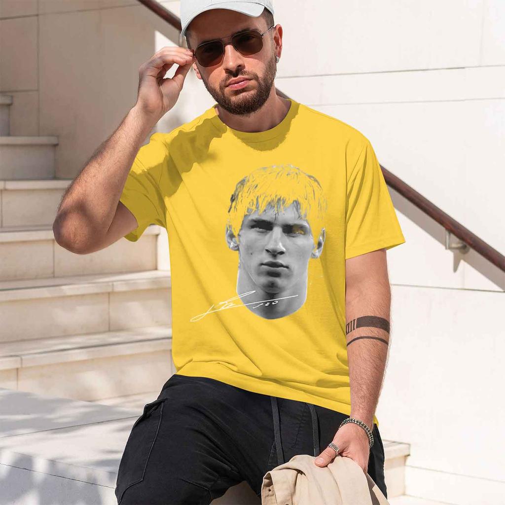 2026 New Model Lionel Football Super Portrait Printed Tee Unisex Unisex Cotton Loose Casual Short Sleeve Tshirt