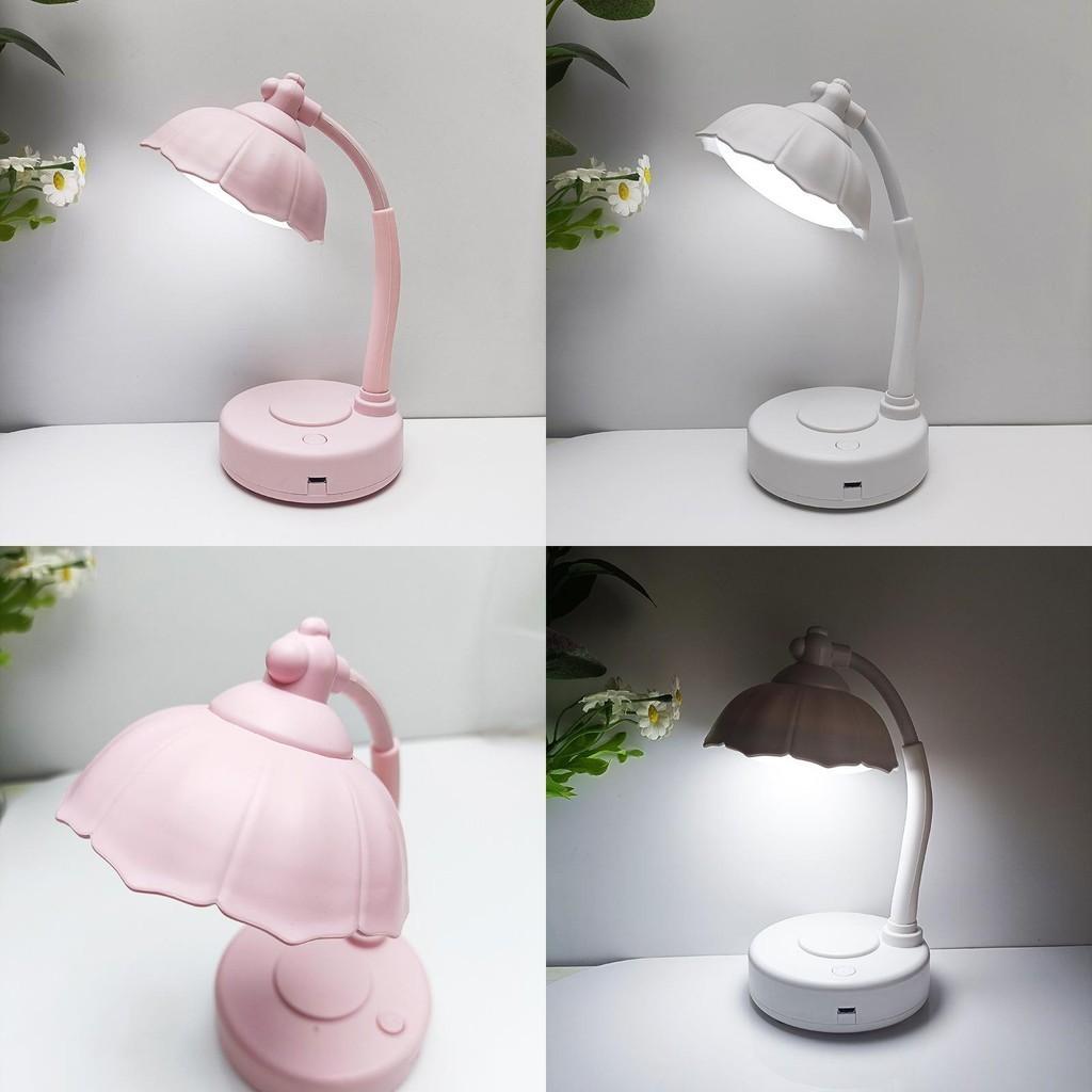 Flower Shaped Cute Usb Charging Desk Lamp For Childrens Manual Diy Charging Usb