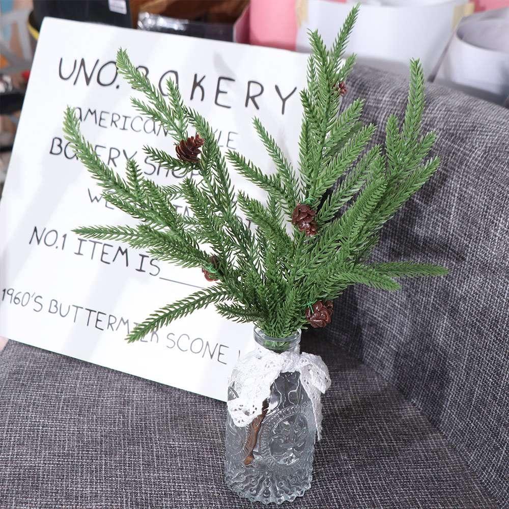 DIY Wreath Artificial Norfolk Pine Branches Artificial Plastic Plants  Desktop Living Room Decor