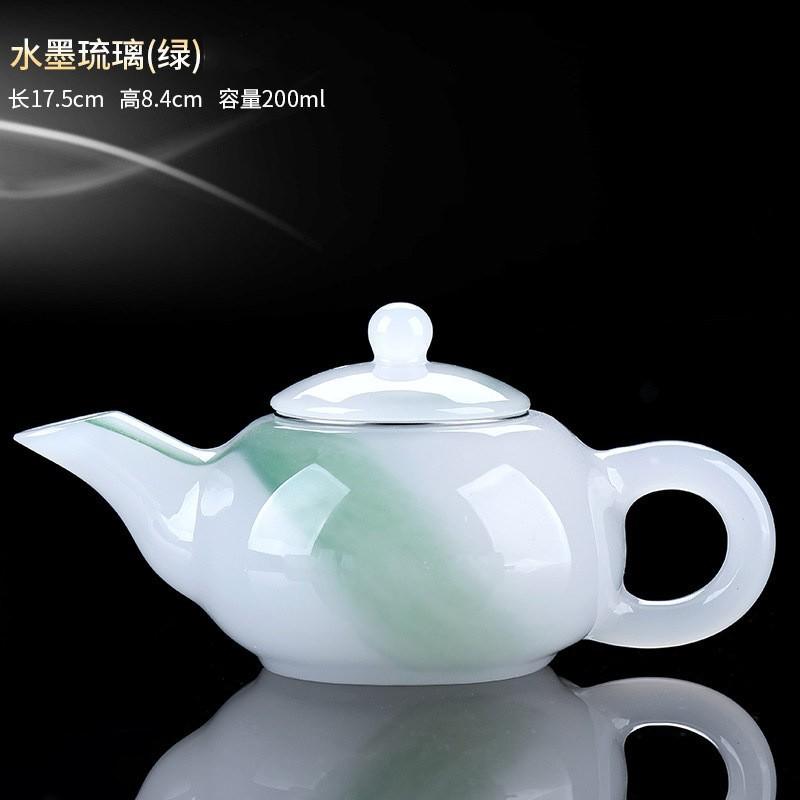 White Jade Glazed Teapot, Kung Fu Tea Set, Large Teapot, Xishi Teapot, Household Tea Maker, High-end Gift for Guests and Gifts
