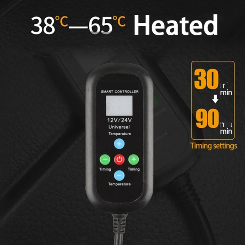 12V-24V Heated Car Seat Cushion Cover Anti Slip Warm Winter Car Seat Cover Universal Auto Seat Heating Pad Interior Accessories