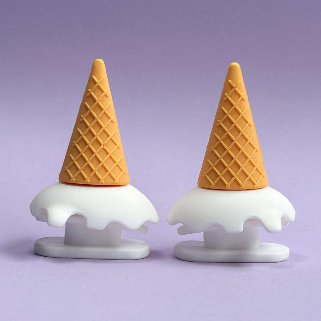 Fashion 1Pair Panda DIY Shoes Accessories Night Glowing Lantern Unicorn Cute Strawberry Ice Cream Fins Shark Slippers Accessories