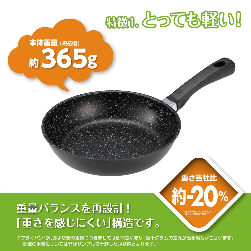 Kai Corporation KHS DW5628 Efficiency Frying Free Lightweight, High-Heat Pan, 20cm, Gas/Induction Compatible, PFOA/PFOS