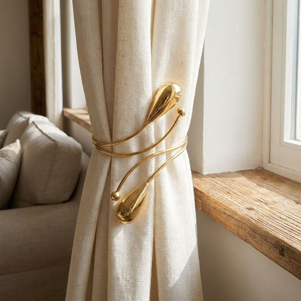 2PCS Arm Ring Curtain Holders Adjustable Curtain Holdbacks Living Room