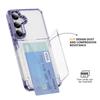 For Samsung Galaxy S25 Plus S24 S23 S22 Ultra Wallet Protective Phone Case with Credit Card Holder Shockproof Transparent Cover