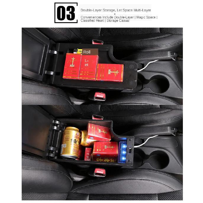 For Kia Rio 4 Armrest For Kia Rio X X-Line Car Armrest Auto Storage Box Car Accessorie Retrofit parts Interior details 2018-2022