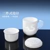 China Jingdezhen 400ml Ceramic Tea Cup  With Lid Drink Cup Household Office Conference Cup 12 Designs