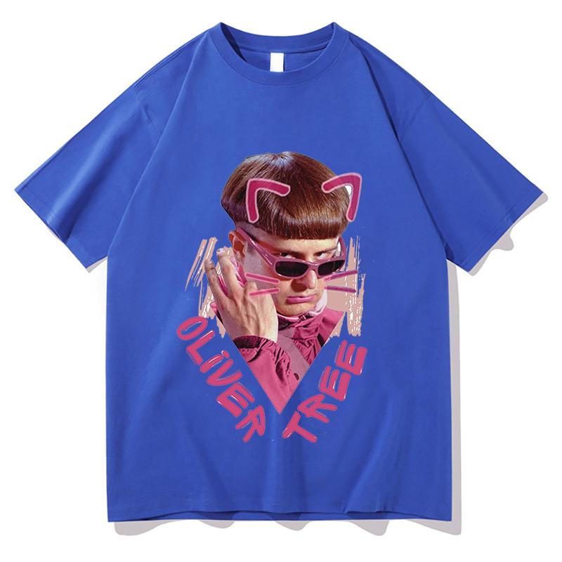 Oliver Tree Druck Baumwolle T-Shirts 2026 Retro Pop Konzert Unisex Unisex Fans T-Shirts Musikfan Geschenk Kurzarm Ästhetisch Harajuku Oberteile