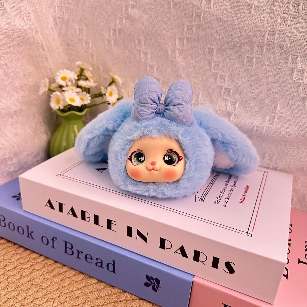 Bag Hanging Bunny Puppy Doll Pendant Big Ear Car Key Ring Rabbit Dog Plush Keychain  Backpack