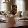Glazen Amber Luipaard Kelk Vintage Drinkbeker Elegante Luipaardvlek Highball Glas Eettafel