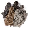  New High Quality Solid Color Wrinkle Muslim Women Hijab Scarf Ramadan Shawl Headband Turban Islamic Hijabs Wraps Tassels