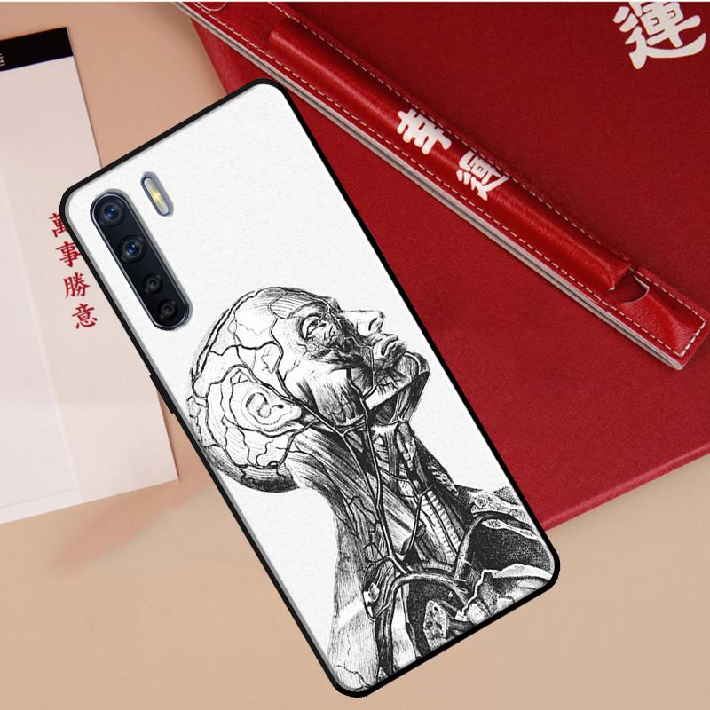 Human Anatomy Case For Oppo A80 A58 A5 Pro A15 A16 A17 A57 A77 A94 A74 A54 A76 A96 A40 A60 A18 A38 A78 A98