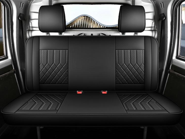 Universal Full Leather Seat Cushion for Wuling Zhiguang Small Truck - Single or Double Row, All Seasons