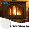 2 Stück Fiberglas Herd/Feuerseil Holzofen 78 Zoll Holzscheitofen Türdichtung Kamin Dichtseil Heimzubehör