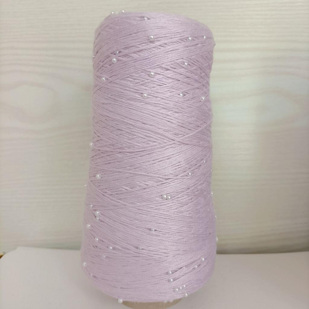 350g 70% CottonSoft Crochet Hand Pearl Beaded Yarn Lace 6# Hand-Knitted Thread For Summer Knitting Sweaters Hats Scarves Luxury