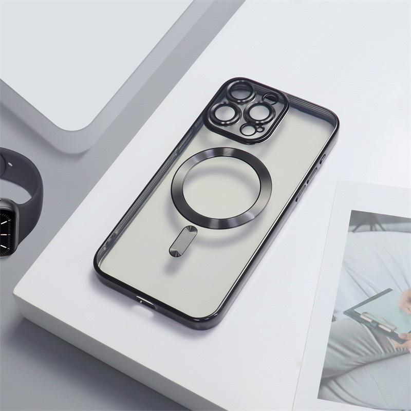 Electroplated Magnetic Case with Built-in Lens Film for iPhone 17 Pro Max
