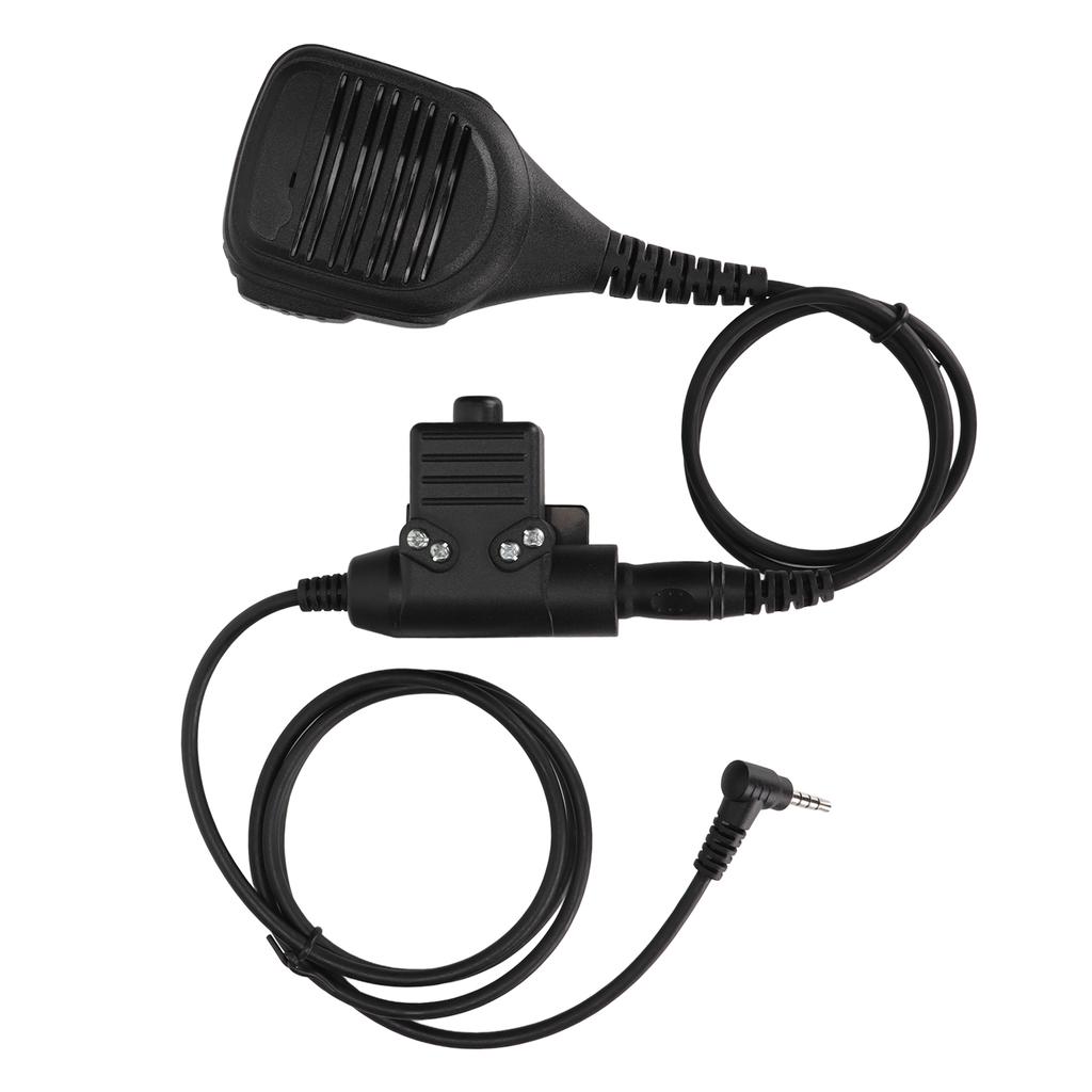 Handmikrofon U94 PTT 7,1 mm Hochfestes Schultermikrofon PU-Leitung mit Clip für Yaese VX3R