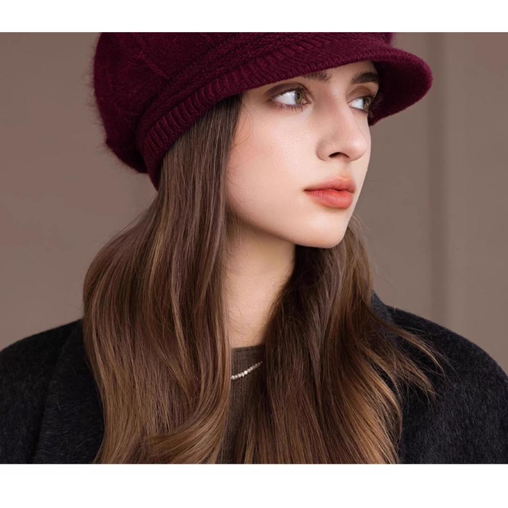 Warm Hat, Plush, Knitted Hat, Thick Hat, Woolen Hat, Cold Hat