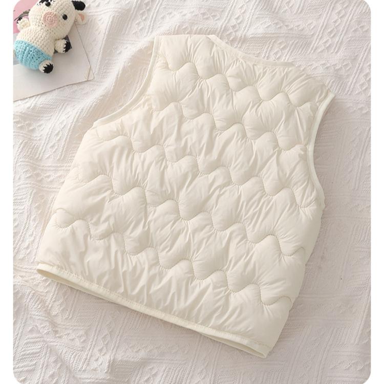 Children's cotton vest thickened short cotton-padded clothes 2025 autumn winter boys' girls' warm solid vest tops with Wear it inside or outside
