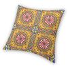 Sicilian Italy Arabesque Square Pillowcase Polyester Linen Velvet Pattern Zip Decorative Sofa Cushion Cover