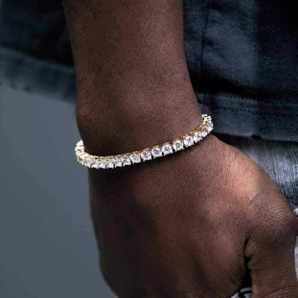 Unisex Full Diamond Zircon Tennis Bracelet: Elegant, Versatile, and Elastic Single Row Chain