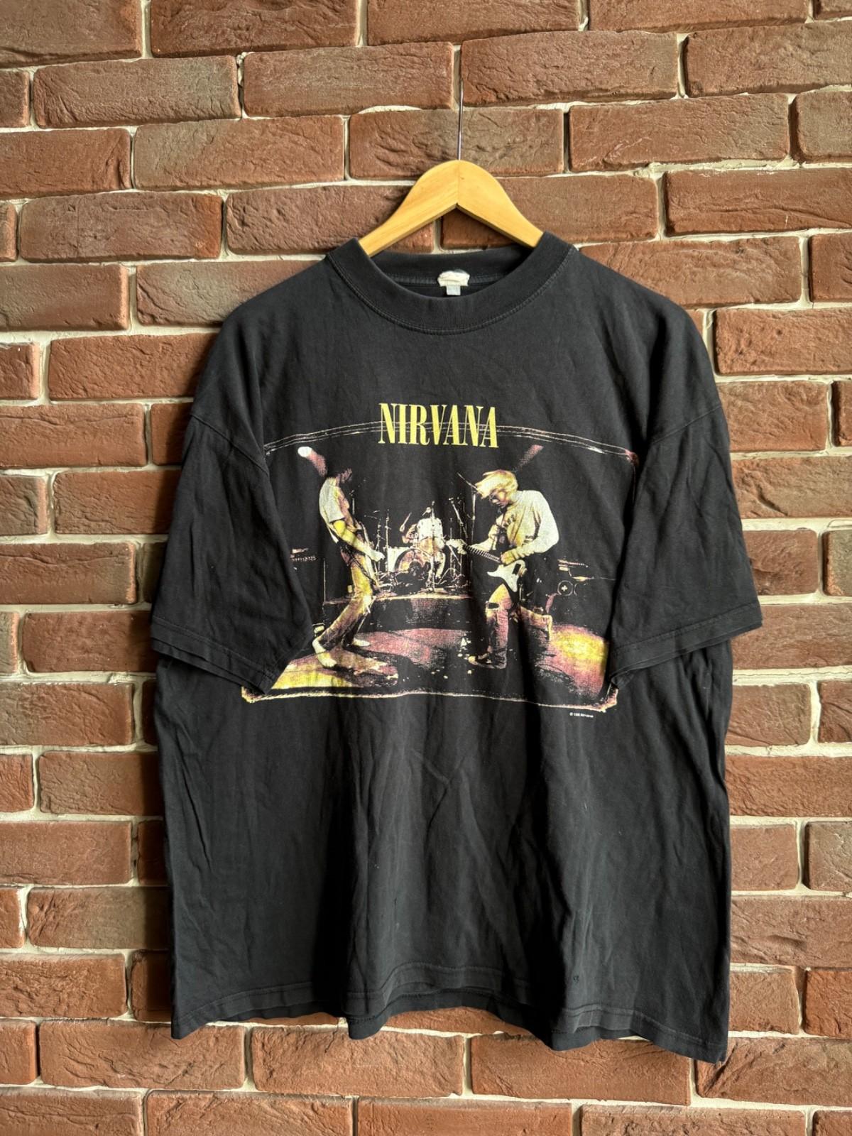Vintage 1996 Nirvana Band Muddy Banks Grunge Band 90s Large black Unisex T-Shirt XXXL