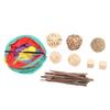 9pcs 3 Way Hamster Tunnels Interactive Hamster Tunnels Set with Chewing Toy for Bunny Rabbit Dutch Pig