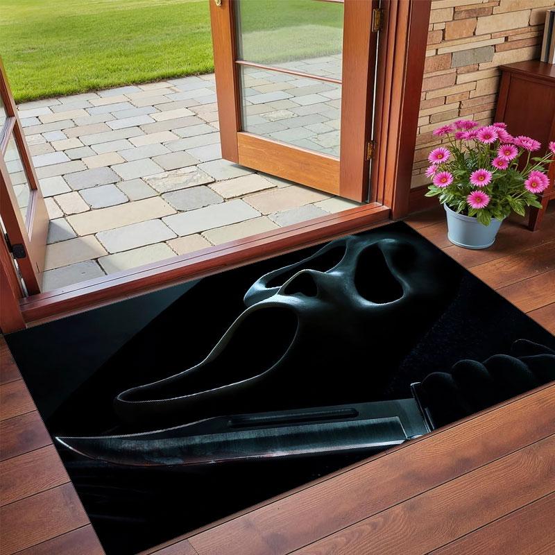 Crystal Velvet Rug Soft Non Slip Indoor Floor Mat Home DecorScream Ghostface