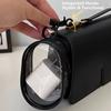 Mini Sac de Rangement Transparent Portable avec Fermeture Éclair, Étui Multifonctionnel pour Écouteurs et Chargeur, Accessoires de Voyage avec Porte-Clés