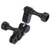 Rubonarie Aluminum Bracket for GoPro and Osmo Action, 180° and 360° Rotation, Fine Adjustment, Wrench Included (Black)
