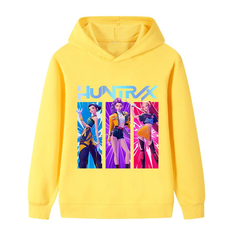 Children's Anime Costume Kpop Devil Hunter Casual Fashion Autumn and Winter Girls' Sportswear Hooded Sweatshirt