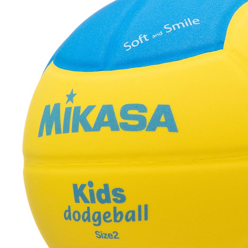 Mikasa Smile Dodgeball, Size 2, 160g, Yellow/Blue, SD20-YBL, Recommended internal pressure: 0.10-0.15 kgf/cm2