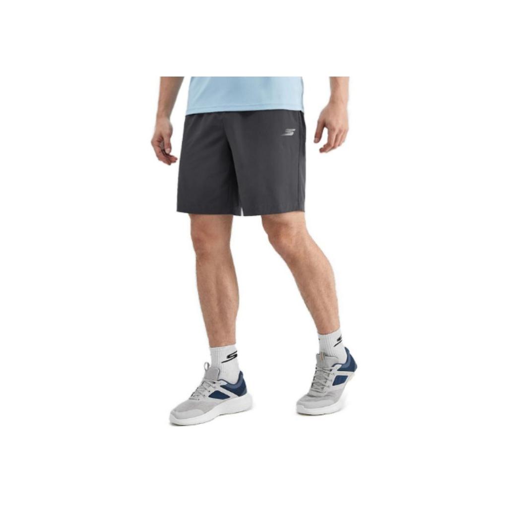 Skechers Solid Color Loose Fit Mid Rise Casual Shorts Men shorts Iron-Gray P223M128-002D