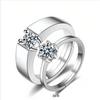 Simulierter Ein-Karat-Sechs-Krappen-Ehering für Damen - Falscher Diamant-Zeremonien-Requisite für Paare