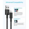 [Set of 2] Anker Heavy Duty Nylon Lightning Cable MFi Certified Compatible with iPhone 13 / 13 Pro / 12 / SE (3rd Generation) Various (1.8m X 2 Black)