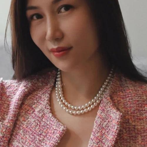 Fashion jewelry, bohemian multi-layer necklace, popular street auction popular pearl necklace.