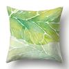 Polyester Pillowcase Green Tree Leaf Pillowcase Home Soft Furnishing Car Cushion Cover